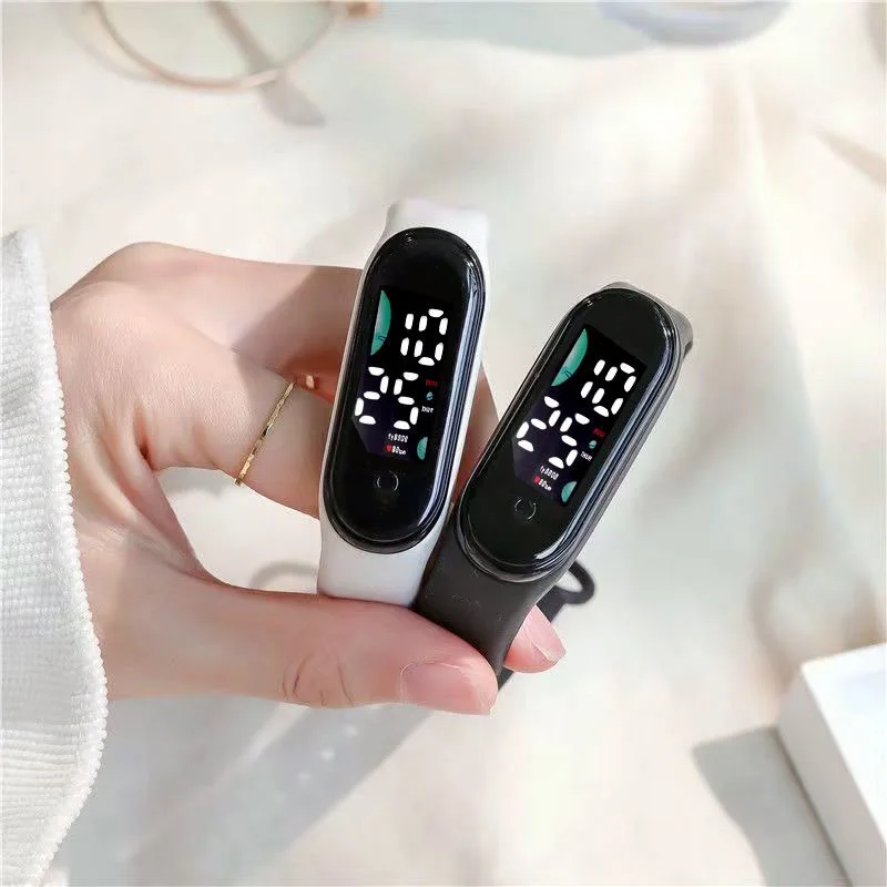Waterproof Touch LED Digital Watch Sports Electronic Watches for Men Women Silicone Luminous Student Children Sport Wristband