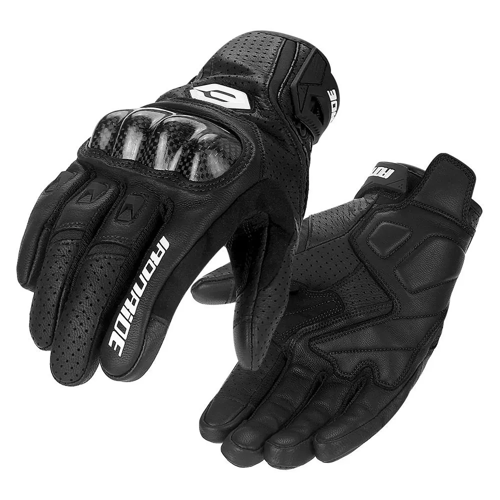 

Motorcycle Gloves Genuine Leather Men's Motocross Off-Road Gloves Touch Screen Guantes Moto Summer Breathable Anti-fall Gloves