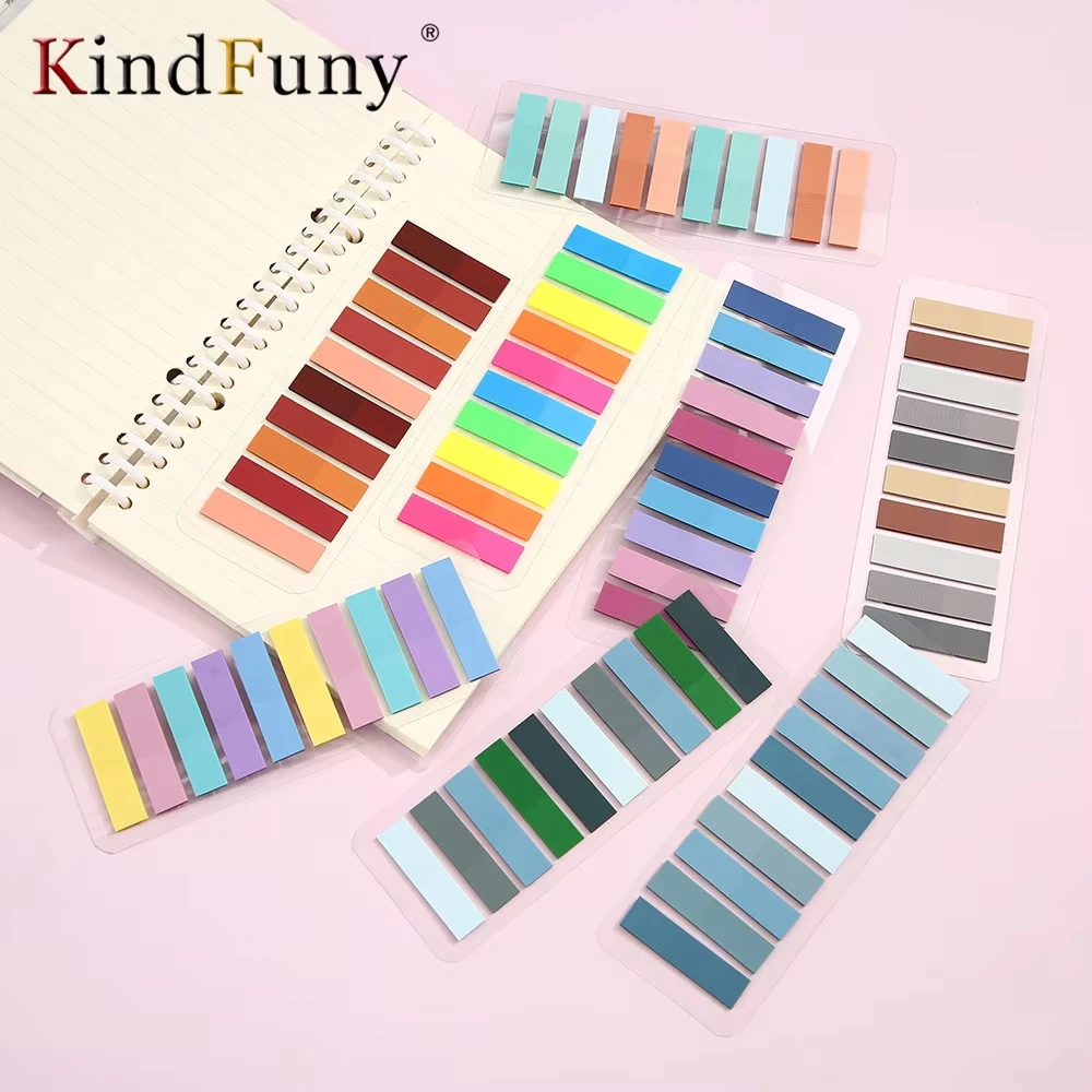 200 Blatt transparente Notizblock Haft notizen Index Tabs Lesezeichen für Bücher kawaii ästhetische Schreibwaren Büros chule – Detail 1