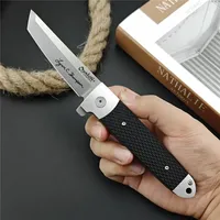 Outdoor Tactical Knife D2 Steel Blade Nylon Fiber Handle Folding Portable Pocket Knife Camping Knife Self Defense EDC Tools