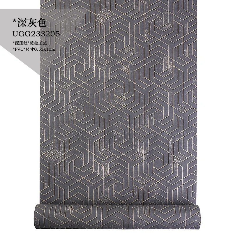 Nordic Grey Grid Wallpaper 3d Home Decor Modern Geometric Lattice Living Room Bedroom Tv Background Bronzing Wall Paper