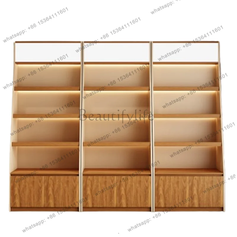 PG Italian-style Beauty Salon Cosmetic Display Cabinet Modern Multi-layer Storage Shelf Supermarket Commercial Furniture FYMC