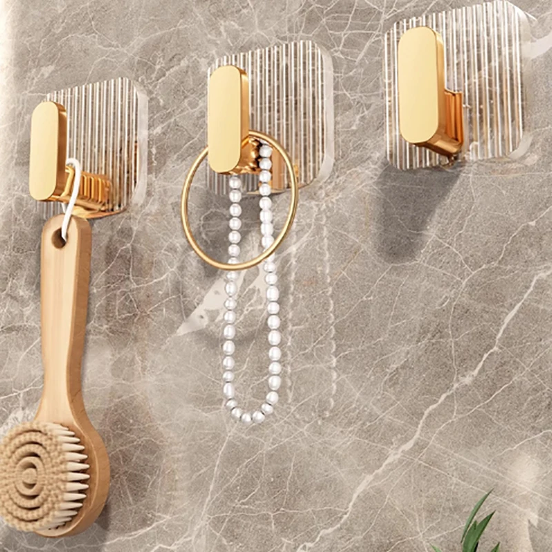 Acrylic Tranparent Multifunction Wall Hook Key Cloth Organizer Hanger Bathroom Robe Towel Rack Kitchen Hardware Hooks