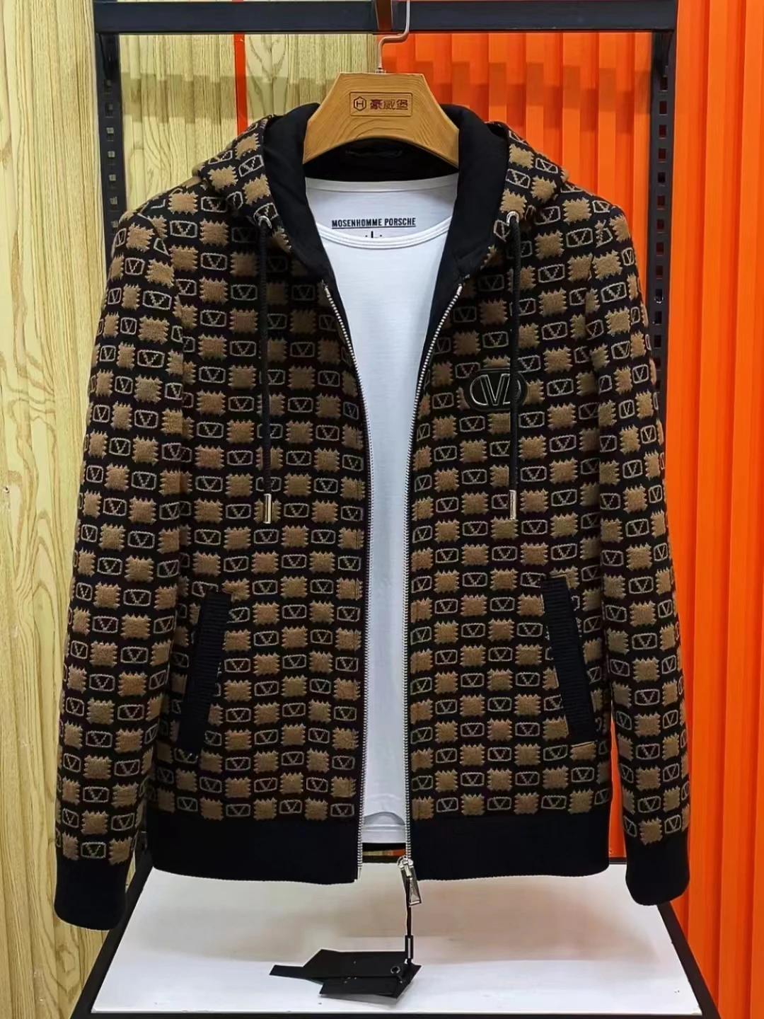 

Мужская вязаная куртка-кардиган с капюшоном для весны и осени, приталенная, удобная, высококачественная, универсальная, модная, молодежная, с длинными рукавами