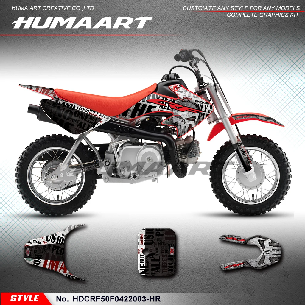 HUMAART Motorcycle Graphics Stickers Set for Honda CRF 50F CRF50 F 2004-2023,  HDCRF50F0422003-HR