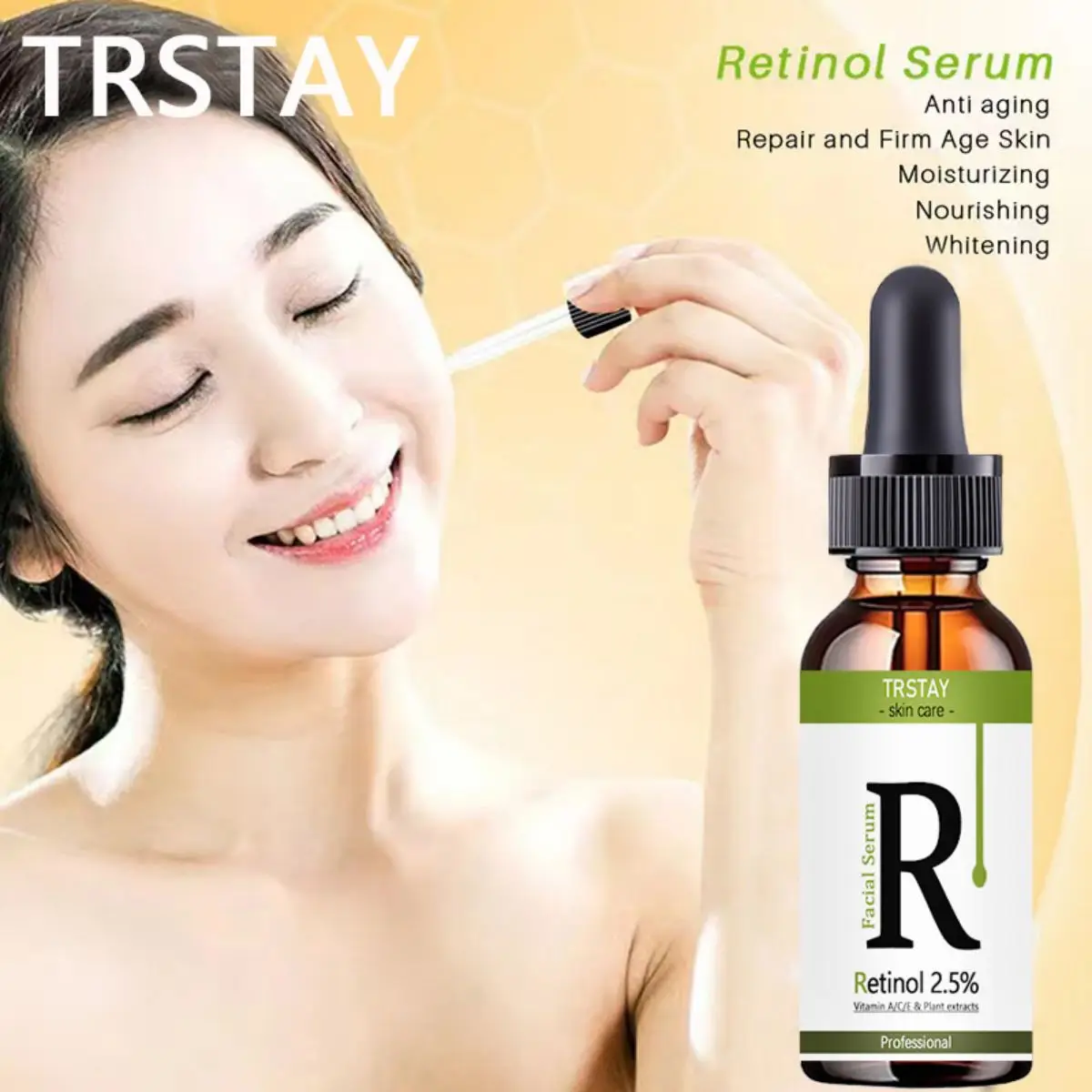 Retinol Serum Anti Wrinkle Fade Dark Spots Vitamin C Facial Serum Whiten Face Skincare Essence Skin Care Products