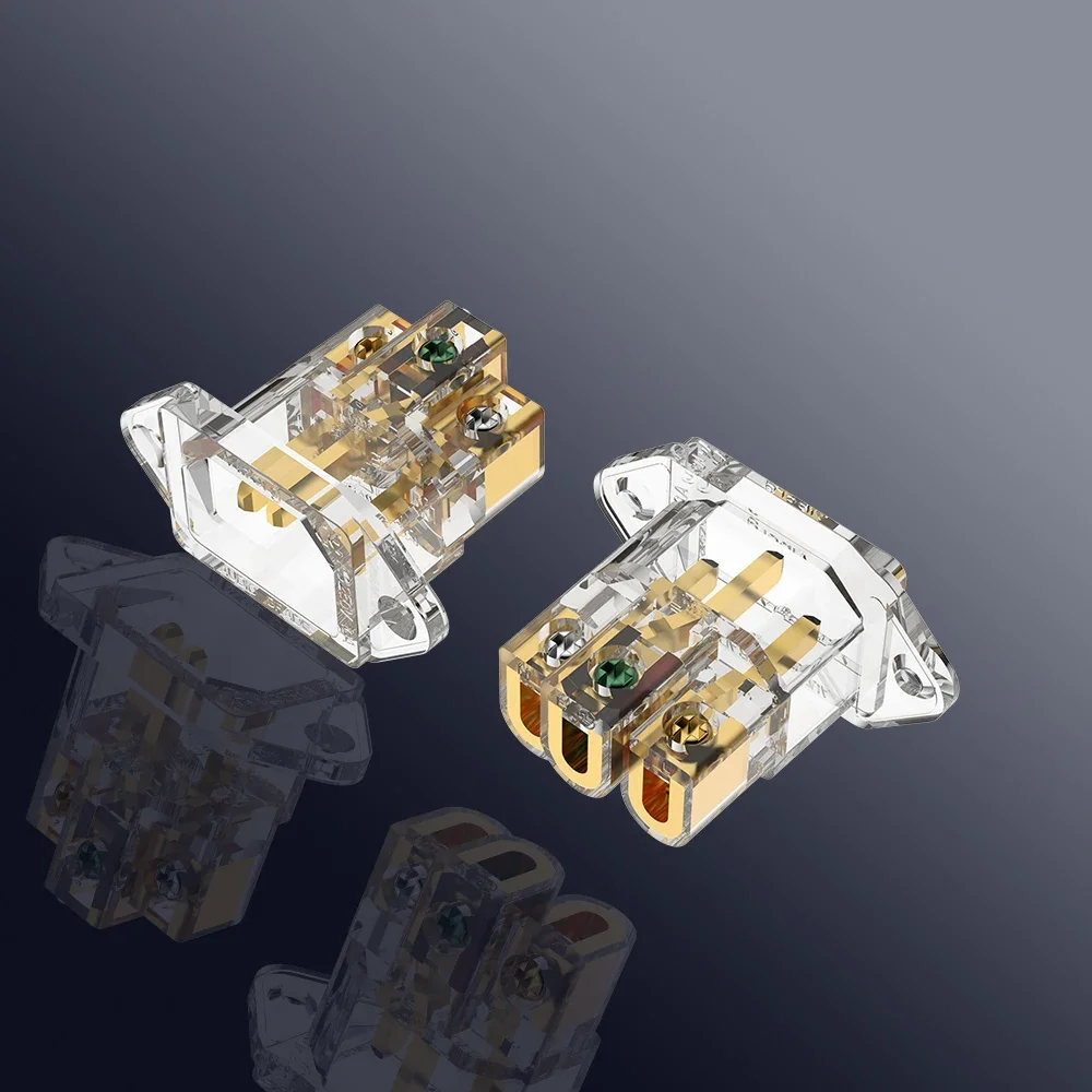 Viborg VI06TG Позолоченный вход IEC из чистой меди Аудиокласс Позолоченная входная вилка IEC из чистой меди Разъем питания переменного тока 250 В 15 А