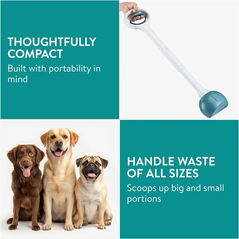 B08B-للكلاب القطط مقبض طويل حديقة أنبوب المنتقى أنبوب مغرفة للكلاب القطط الحصان أنبوب مغرفة إغلاق كثيف