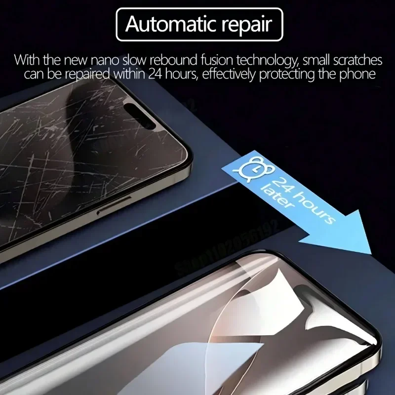 4 قطعة حامي الشاشة آيفون XS XR 11 12 13 14 15 16 Plus Pro Max HD وضوح مقاوم للخدش المضادة للبصمة طلاء نانو