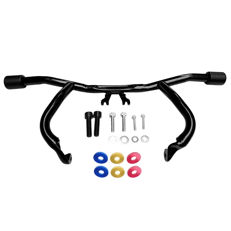 

YUNTANMT Engine Guard Flat-Out Bar for Harley Touring Street Glide Road Glide Road King Electra/Ultra Models 14-25,Gloss black
