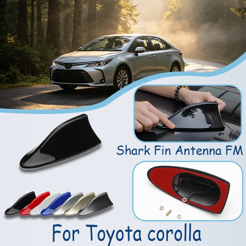 For Toyota Corolla – Shark Fin Antenna, FM Signal Booster, Waterproof Radio Antenna, FM/AM Super Aerials