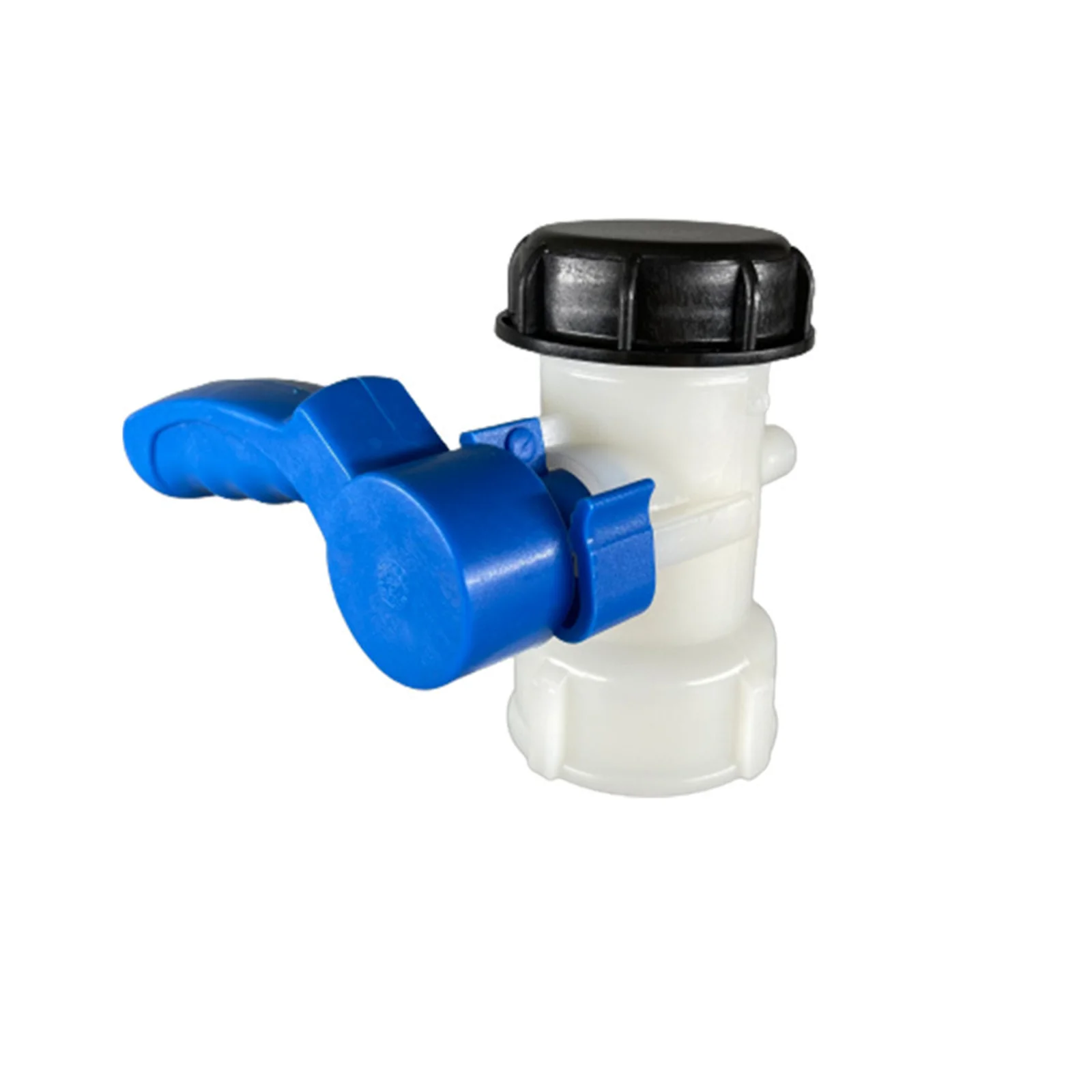 DN40 IBC Tank Tap Pipe Connector 62mm Container Flap Valve Outlet Tap Adapter Stopcock Rain Plastic Integrated Butterfly Valve