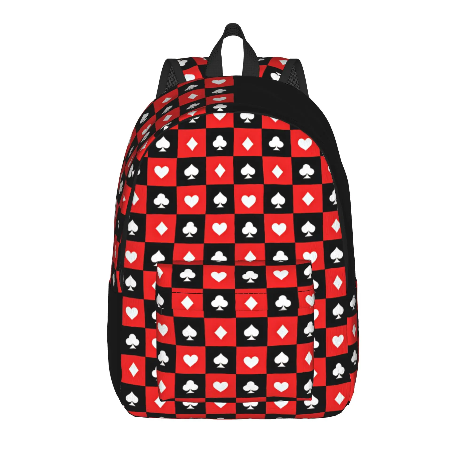 Card Suit Art (1) Backpack  Fun Backpacks Female Cycling Print High School Bags Colorful Rucksack