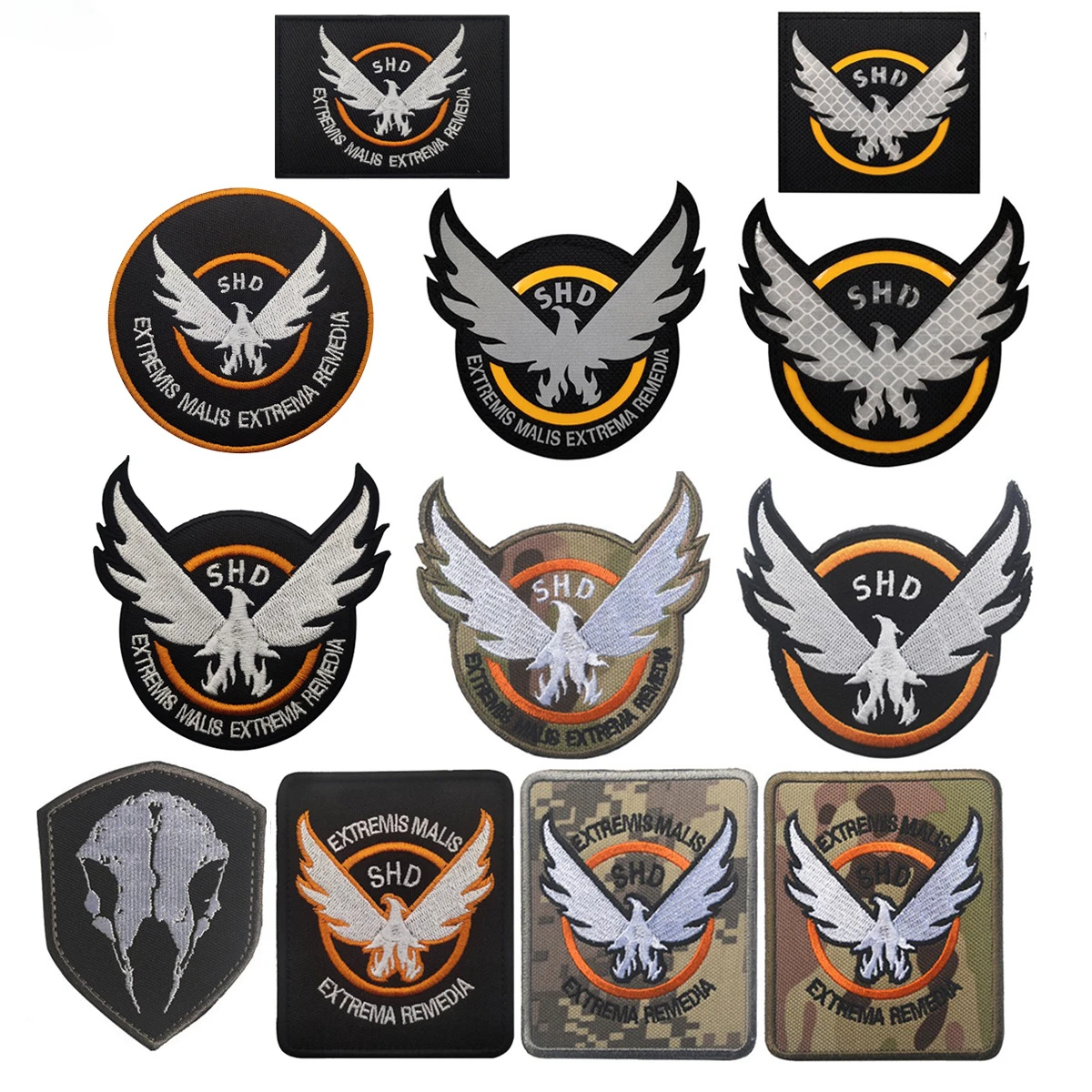 Call of Duty Patches Ghost Mask Embroidered Patch SHD Black Ops Morale Armband Tactical Air Service Badge on Backpack Applique