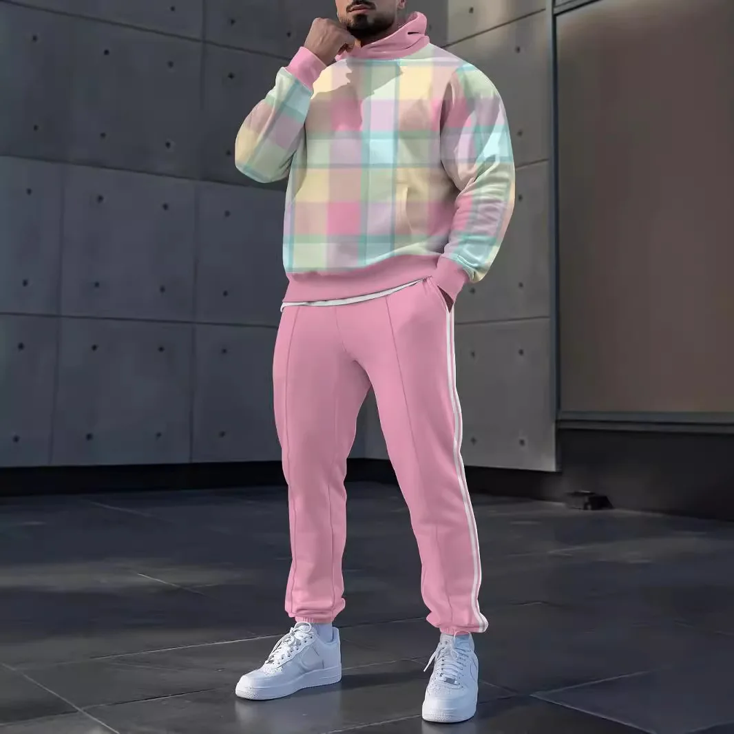 2024 New Spring and Autumn Printed Long Sleeve Hoodie Set with Loose Head and Hoodie Tracksuit Hoodies