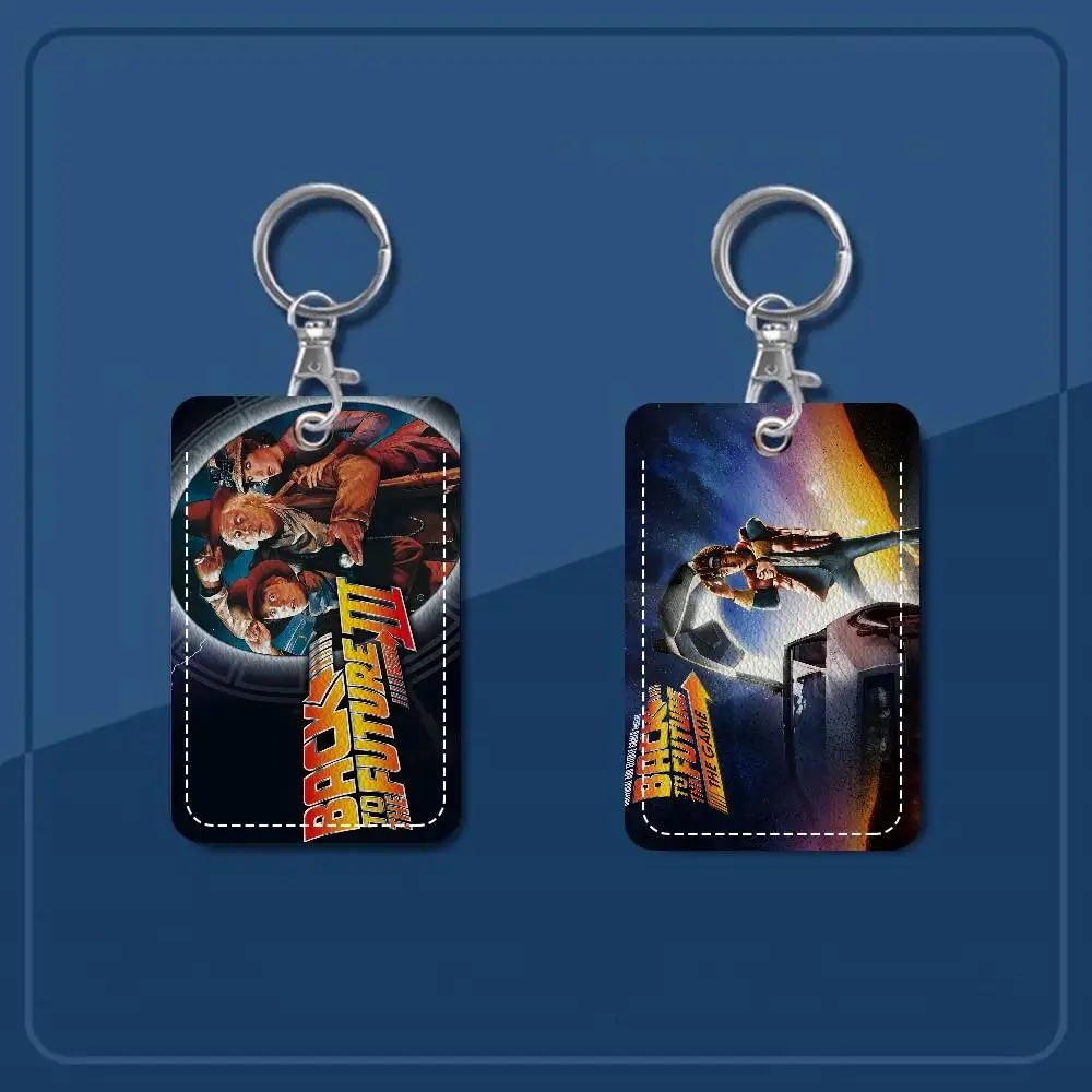 Back To The Future Card Holders Student ID Card Protective Cover Cases Student Campus Access Cards Key Chain Anti-lost