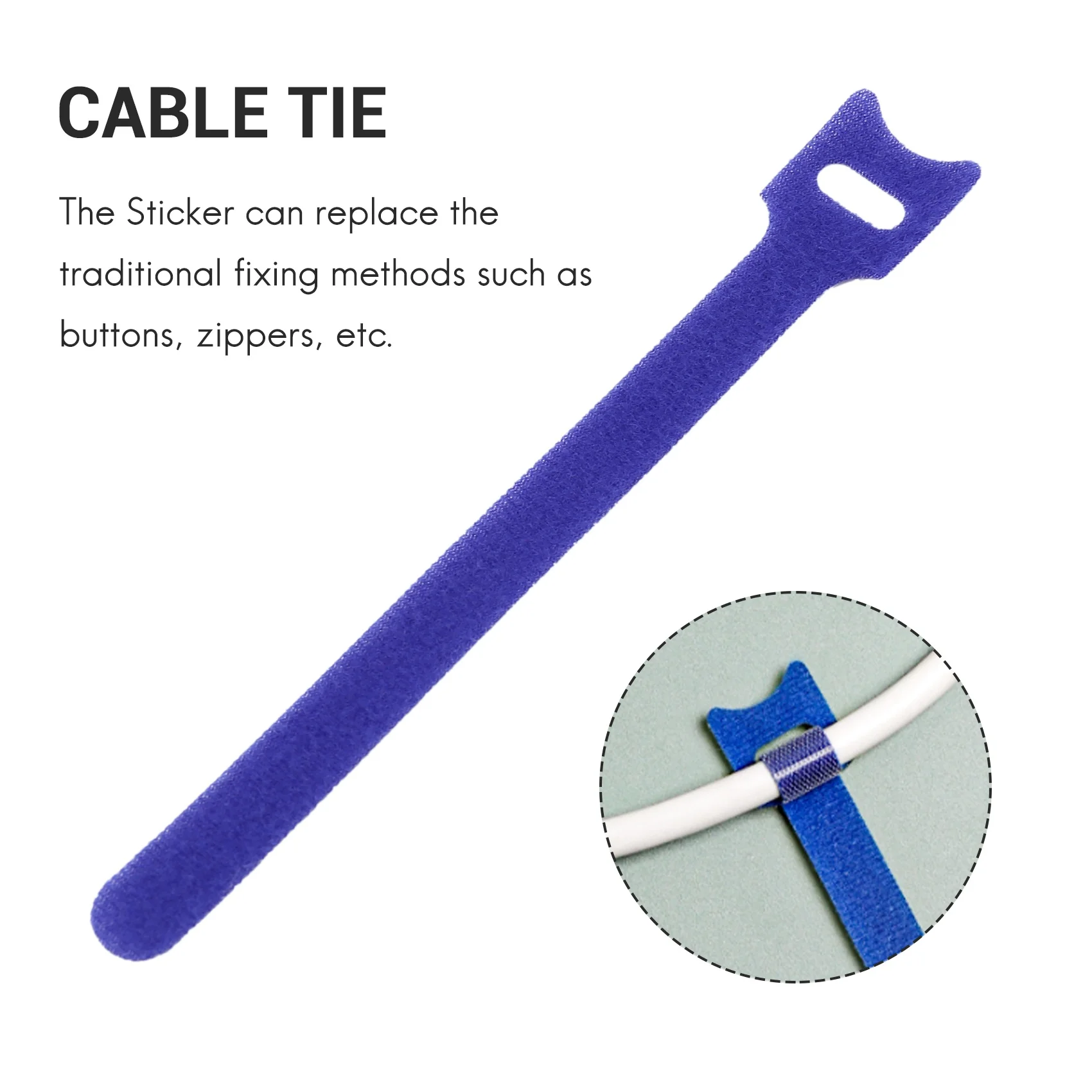 Reliable50pcs Herbruikbare Kleur Mengen Kabel Koord Riem Haak Lus Ties Tidy Organizer Tool Fastener Management