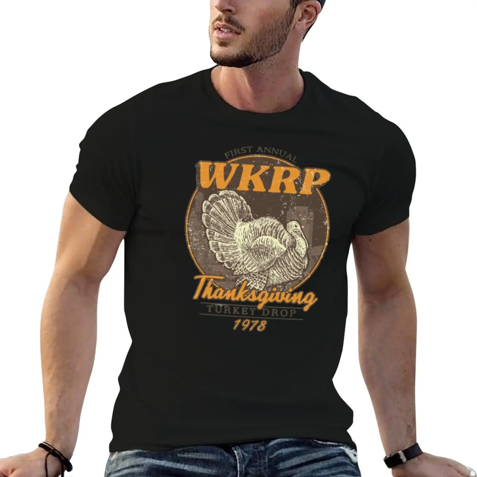 

WKRP Original Retro Turkey Drop T-Shirt t shirts for man pack white man graphic t shirt t shirts designer T-Shirt