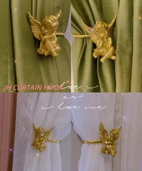 2Pcs Classic Angel Curtain Tieback Holder Hooks Tie Backs Bedroom Living Curtain Decoration Accessories Holdback Curtain Hooks