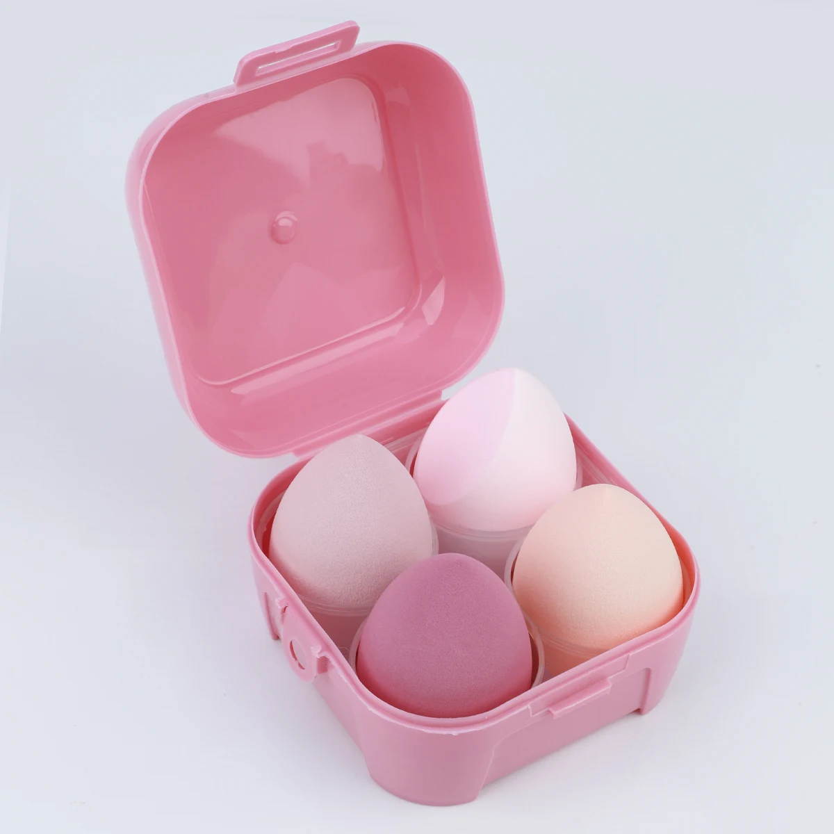 مجموعة إسفنجة مكياج عالمية، إسفنجة مزج كريم الأساس، سائل لا تشوبه شائبة، كريم وبودرة، إسفنجة مكياج متعددة الألوان مع مساحة تخزين