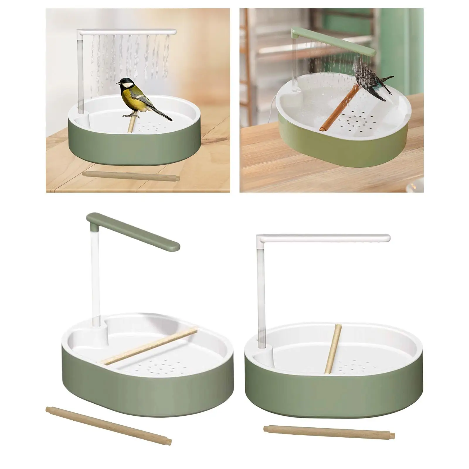 

Подставка-душ для птиц, имитирующая ванну для попугаев, аксессуар для клетки, регулируемая, с насосом, для мелких птиц