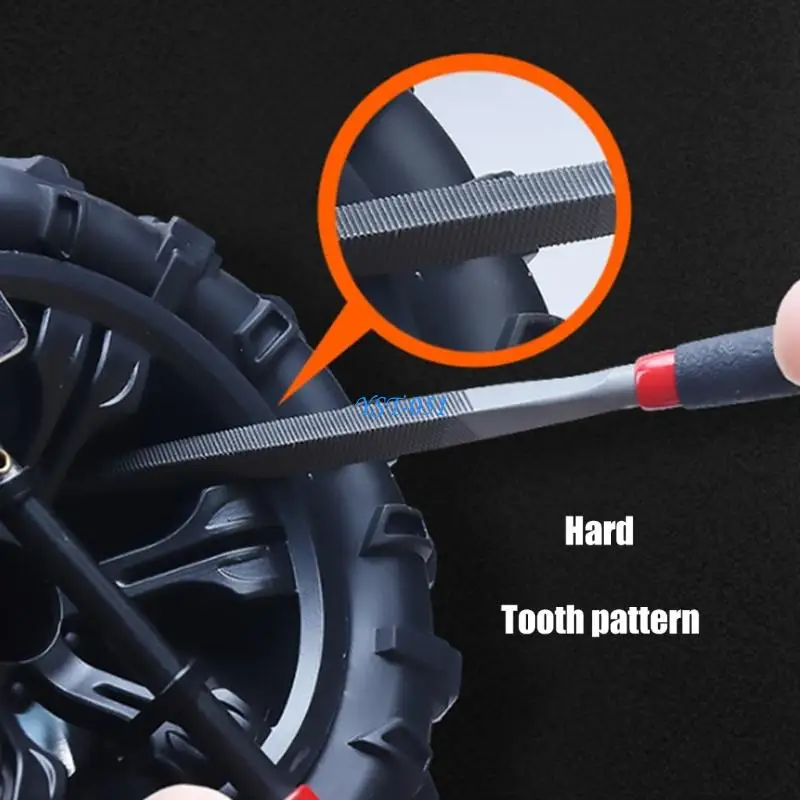 

E15A 4Pcs Small Hand Files Set for Detail Work Hardened Strength Steel File Tool Square Equaling Round Flat Warding Triangle