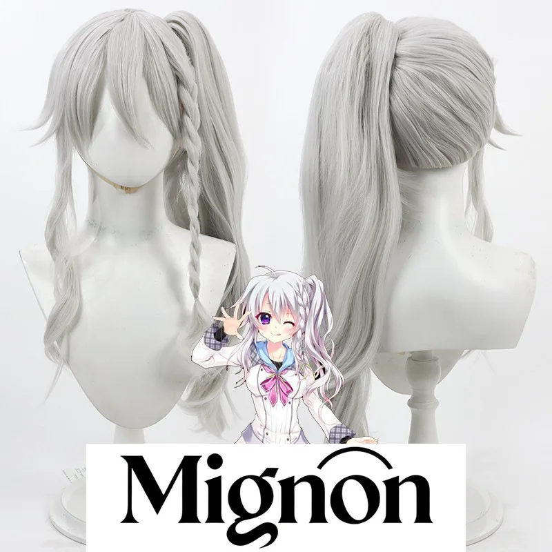 

9 Nine: Nine Episodes, Nine Days, Nine Colors Koko Amakaze, парик для косплея, серебристо-белый съемный хвост, подарок на Хэллоуин