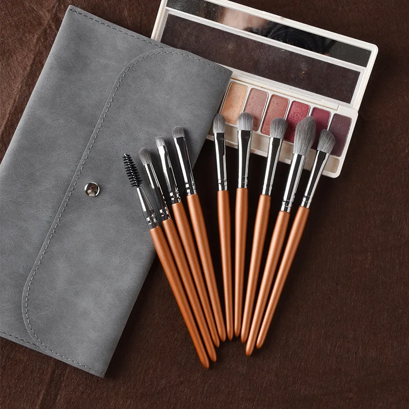 12Pcs Luxury Cosmetic Foundation Powder Blush Brush Eyeshadow Makeup Brushes Set Blending Beauty MakeUp Brush Tool With Bag