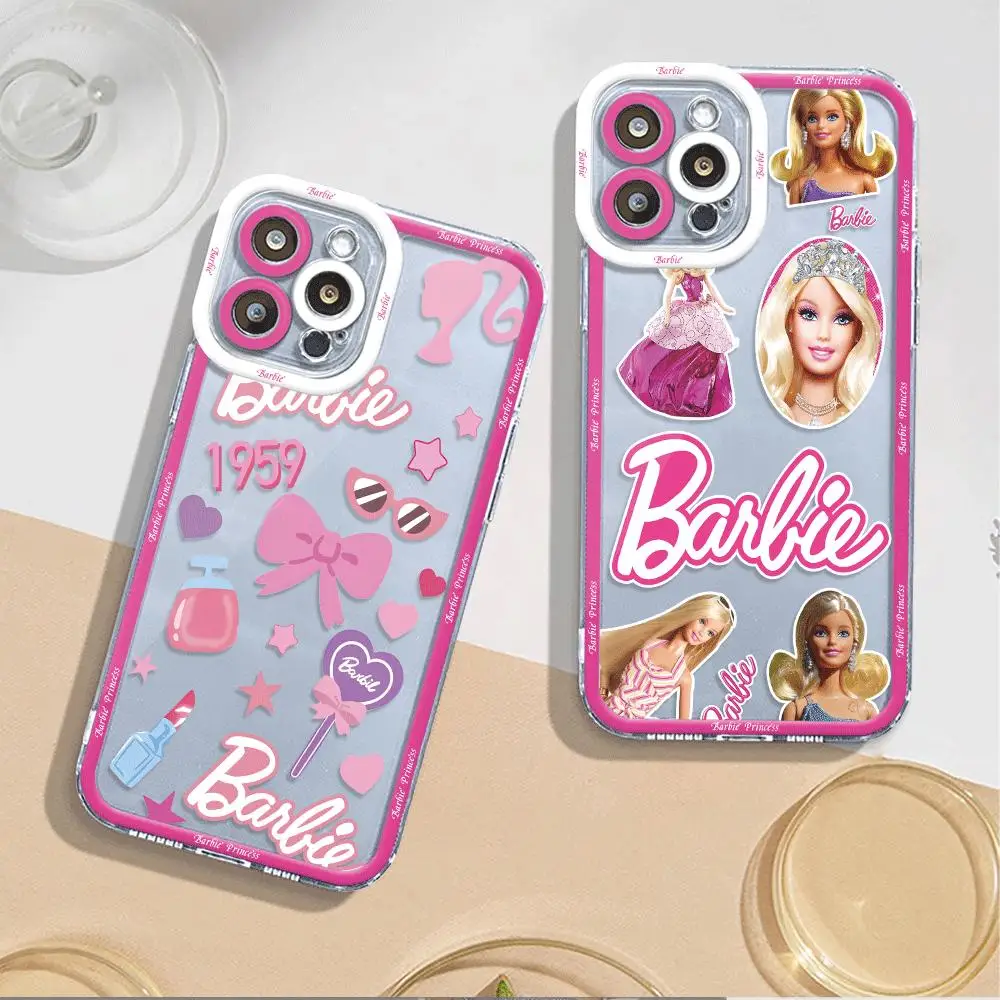 Custodia per telefono principessa Fashion Barbies per iPhone 15 Pro SE 13 11 Pro 12 Mini 8 Plus 7 6S 14 Pro Max XR XS X 11 Cover