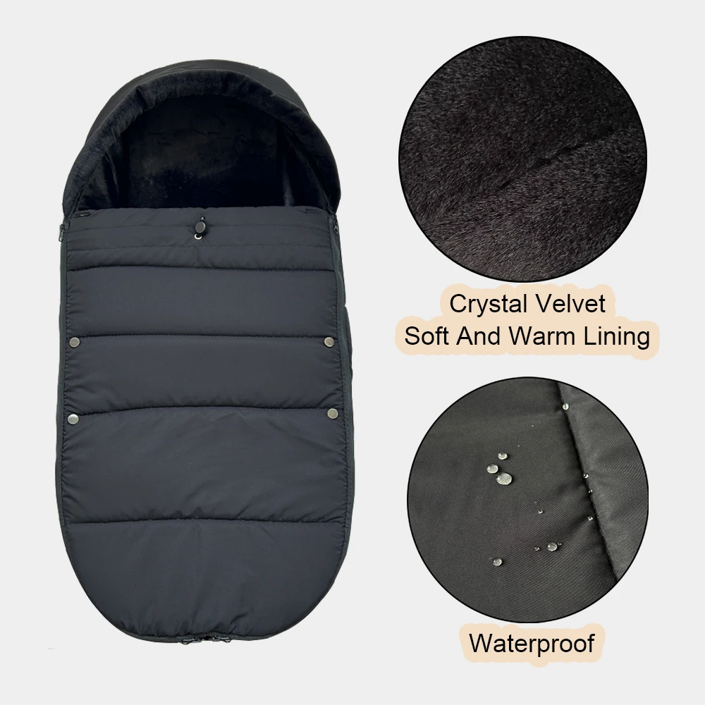 غطاء قدم شتوي لعربة الأطفال متوافق مع عربات Cybex Priam & Mios & COYA، ملحقات عربة الأطفال العالمية، جوارب دافئة