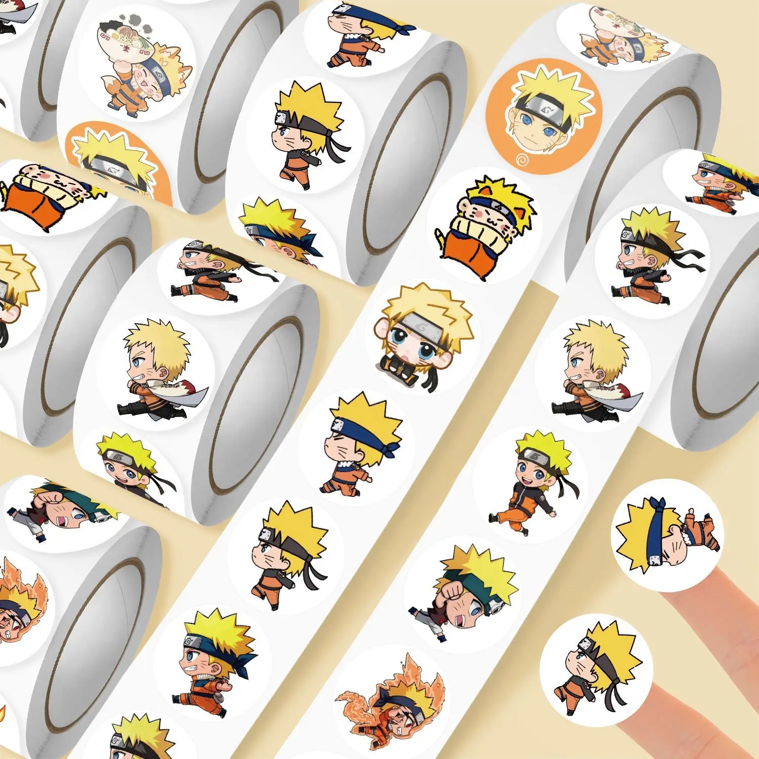 Super süßer Naruto Q-Version Rollaufkleber - Naruto Anime Manga Deko-Aufkleber zur Dekoration