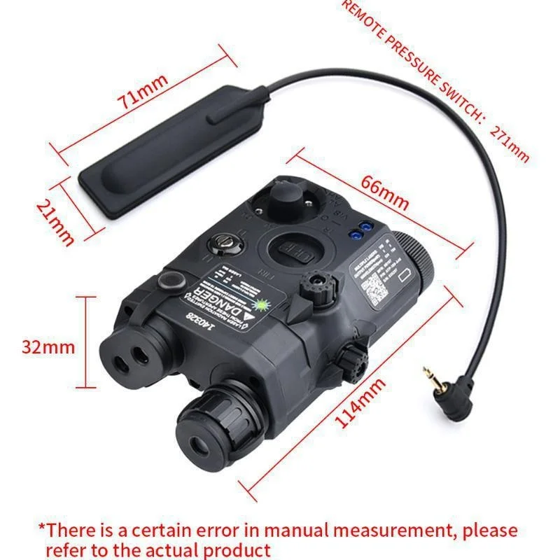 

Tactical PEQ-15 Red/Green Dot Laser Sight With White LED Flashlight Fit 20mm Rail Wargame Paintball Hunting Airsoft