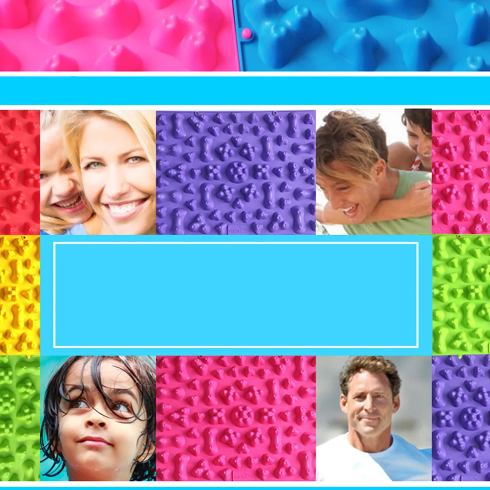 4 قطعة بساط تدليك القدم ريفلكسولوجي العلاج بالابر وسادة الدورة الدموية الإغاثة الإجهاد التعب الاسترخاء المنزل مكتب لوحة حصاة #5