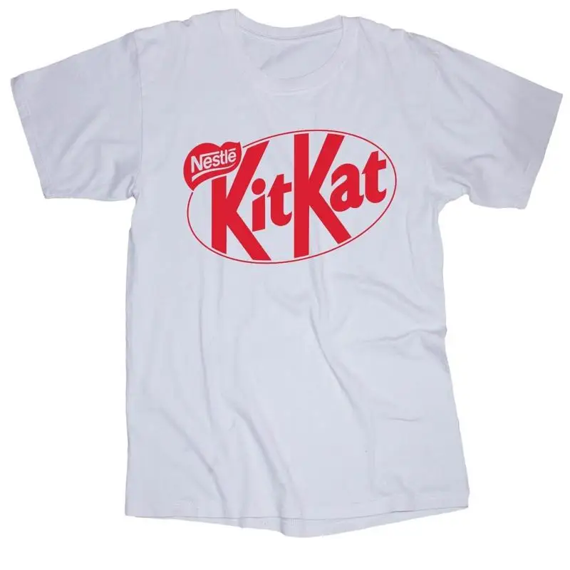 Kit Kat Logo Camiseta blanca barra de dulces chocolate