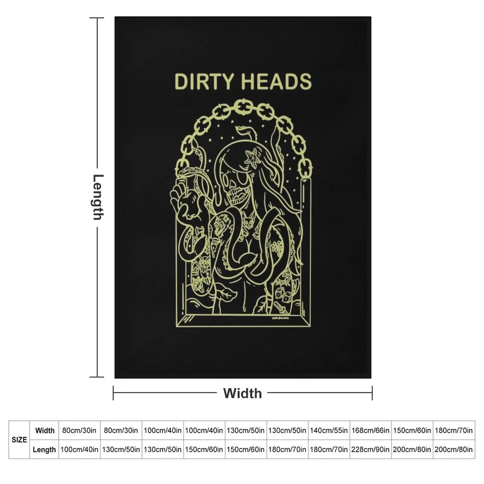 Dirty Heads Custom Art For Terra T-Shirt Throw Blanket Large cosplay anime Warm Flannel Blankets