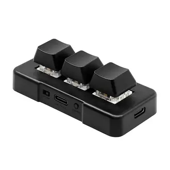 MK321-Pro 소형 키보드, 기계식 블루 스위치, USB, 2.4G, BT 키보드, 사무실 게임 멀티미디어용, 3 키 맞춤형 키보드