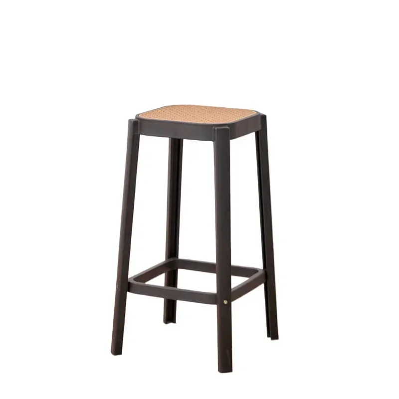 

Nordic Style Plastic High Stool Creative Kitchen Living Room Bar Chair To Discuss The Modern Milk Tea Shop Island Bar Stool