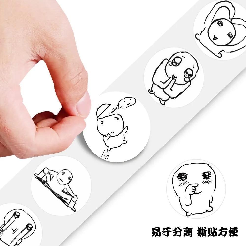 500pcs/Roll ​Emotional Breakdown Spoof Meme Sticker DIY Skateboard Laptop Guitar Phone Car Seal Label Decals Decoration