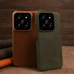 Durable Luxury Genuine Leather Case For Xiaomi 14T Pro Capa Retro Mi13T 12Pro 12X 12TPro 12Ultra 11Ultra Phone Cover Fundas Capa