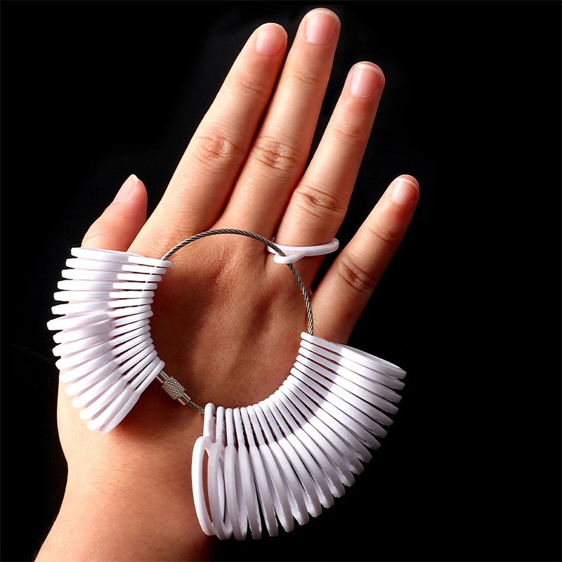 Professional Measuring Gauge Finger Ring Sizers Plastic Finger Ring Circles Jewelry Measuring Tools For US/HK/Korea/Japan/Europe