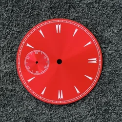 Watch dial diameter 38.9mm red dial Thickness 0.4mm second hand is at 9 o 'clock Suitable for 6497 3600 movement