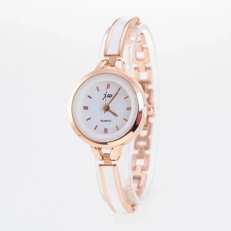 Reloj de cuarzo informal para mujer, cronógrafo de malla de acero inoxidable, color oro rosa y plata, 2024