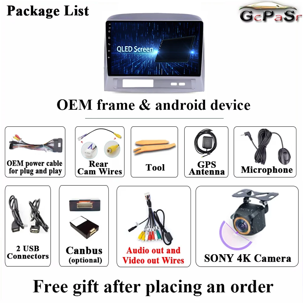 ジーリーMK（2006-2013）/トヨタヴィオス（2004-2006）用カーラジオ、Carplay、Android Auto、GPSナビゲーション、カーマルチメディアプレーヤー、2din DVD非搭載