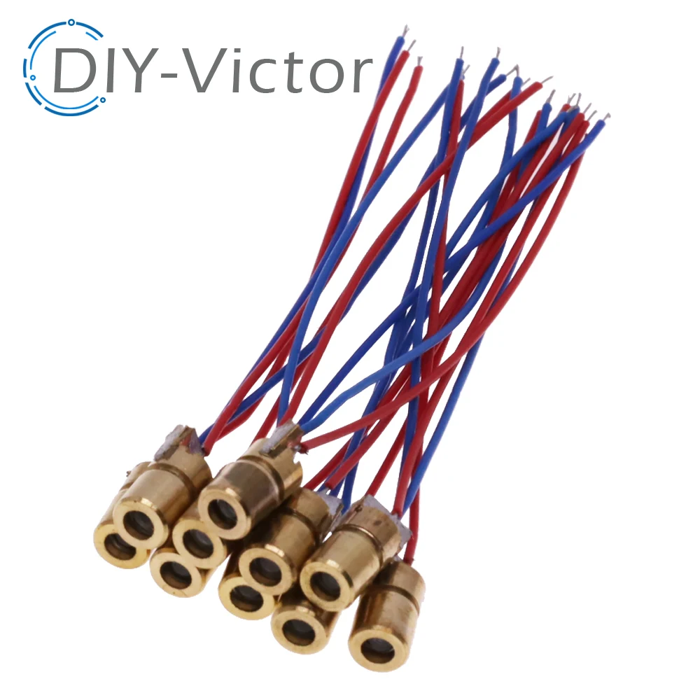 Laser Diodes 5mW 650 nm Diodo RED Dot Laser Diod Circuit 3V/5V 5mW 650nm Module Pointer Sight Copper Head