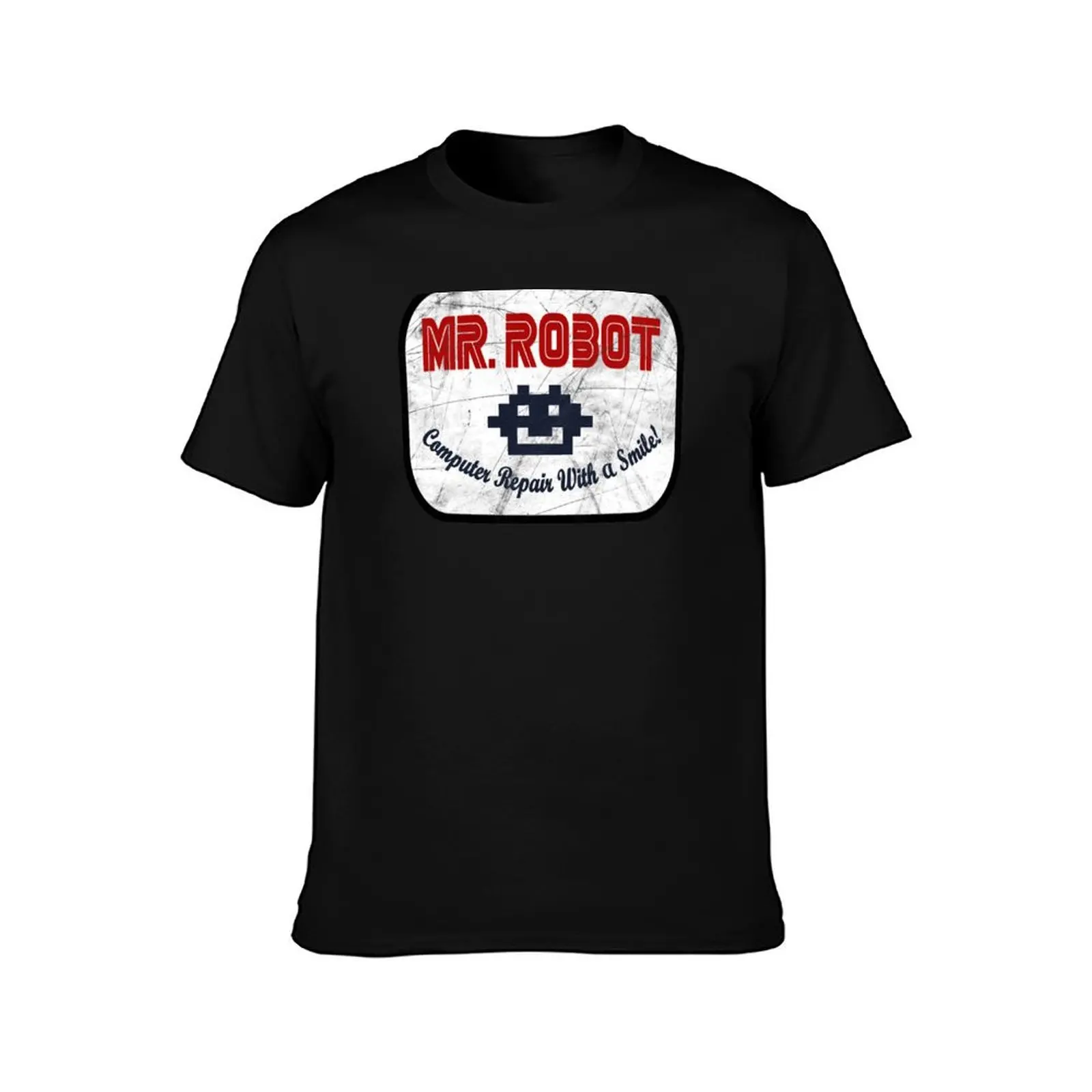 Mr Robot - Computer Repair With A Smile T-Shirt cotton man t-shirts oversized t shirt designer t shirt men