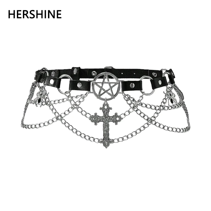 hershine-cinto-de-corrente-cruzada-pentagrama-moda-feminina-y2k-gotico-punk-harajuku-rua-rock-hip-hop-cosplay-primavera-verao