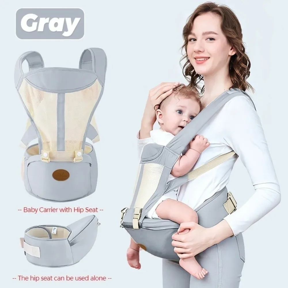 

New 2 in 1 Waist Stool with Hip Seat Ergonomic Carrier Breathable Mesh Detachable Infant Hipseat for Outdoor