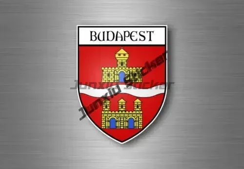 Creative Hungary Country CodeH Flag Car Sticker Souvenir Car Coat of Arms Shield City Hungary Budapest Flag Decal Accessories #3