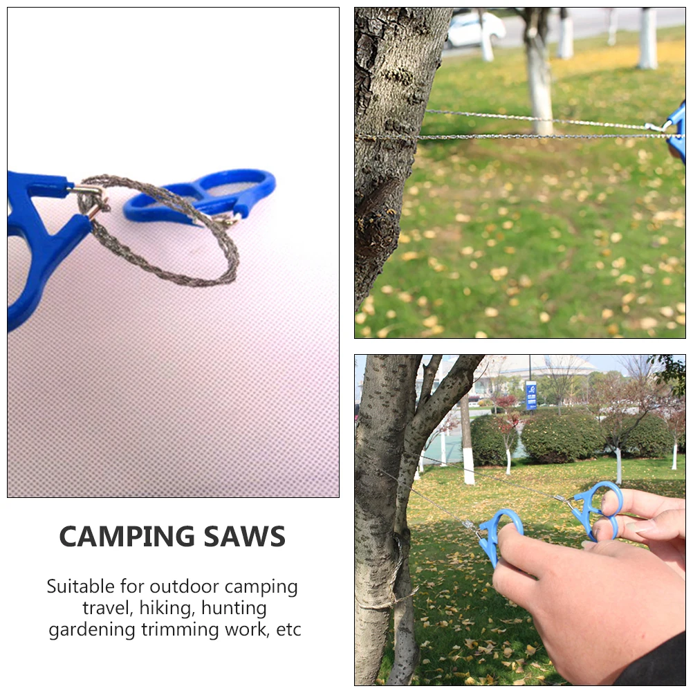 

2Pcs Heavy Duty Portable Wire Saw Stainless Steel for Camping Hiking Outdoor Emergency Chain