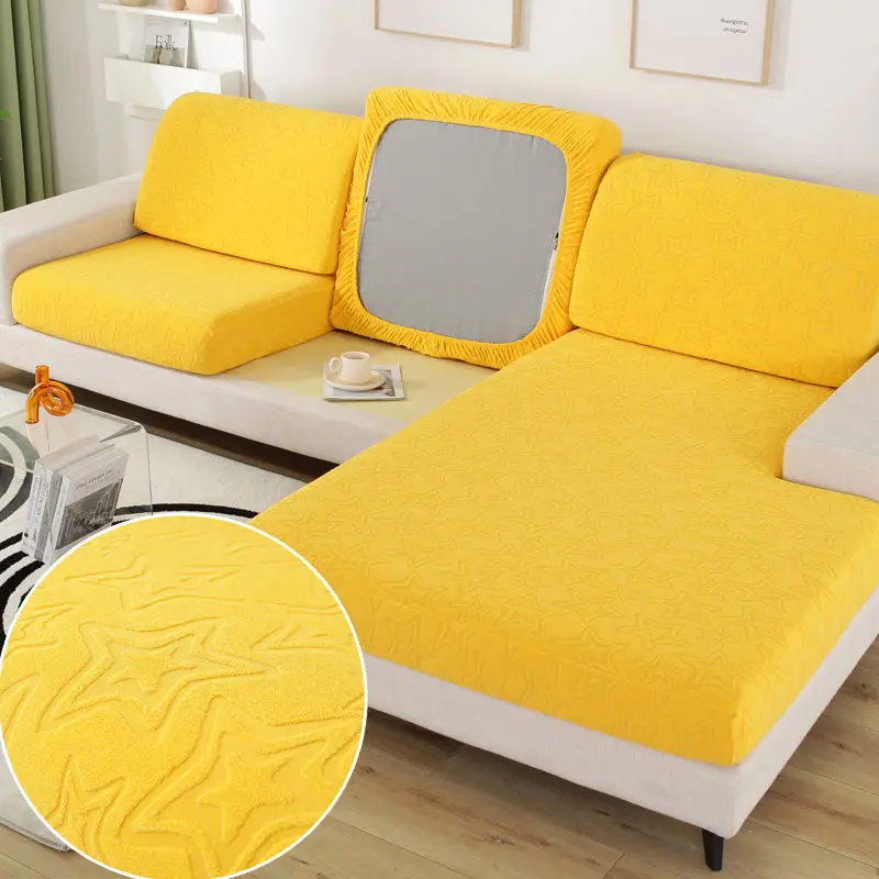 Simple Elastic Jacquard All-Inclusive Solid Color Sofa Case Universal Cushion for Living Room Corner Armchair Sheath for Seat